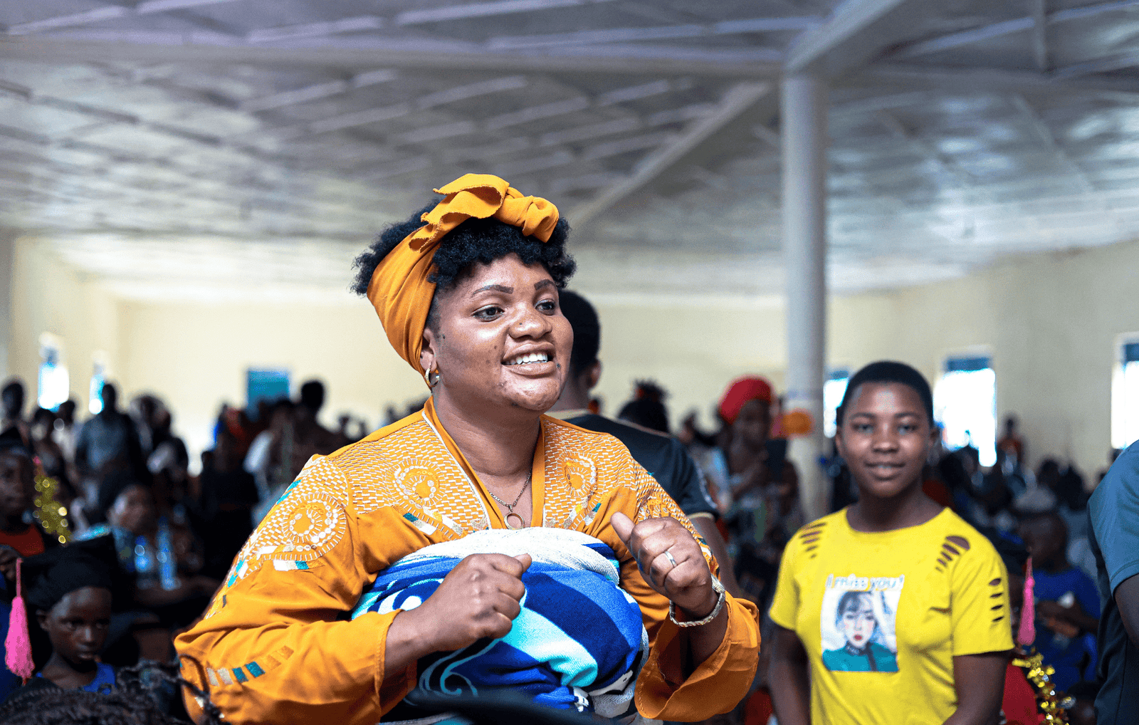 Africa landscape showing community and cultural exchange